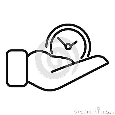 Care late work icon outline vector. Home rest Vector Illustration