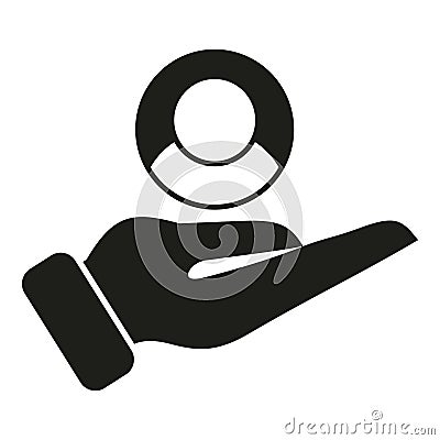 Care person icon simple vector. Human work Vector Illustration