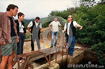 CARE workers in Kosovo Editorial Stock Photo