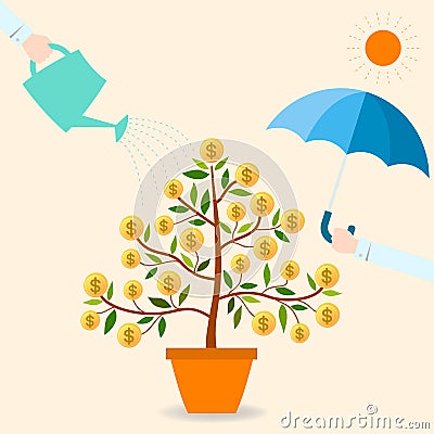 Care your fund Vector Illustration