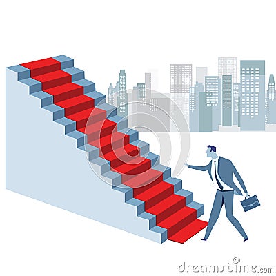 Career advancement Vector Illustration