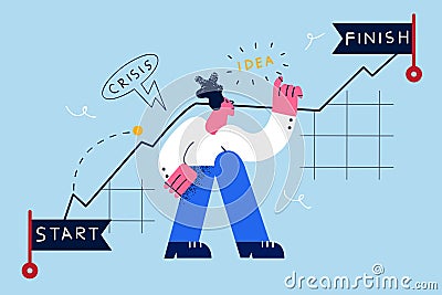 Career challenges in business concept Vector Illustration