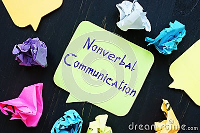 Career concept meaning Nonverbal Communication with sign on the piece of paper Stock Photo