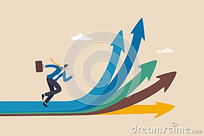 Career decision, choosing direction choices for future opportunity, different path to success, decide or progress options for Vector Illustration