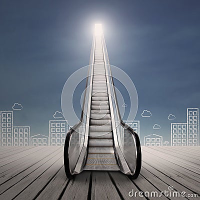 Career escalator Stock Photo