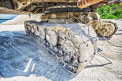 Career excavator for mining of limestone Stock Photo