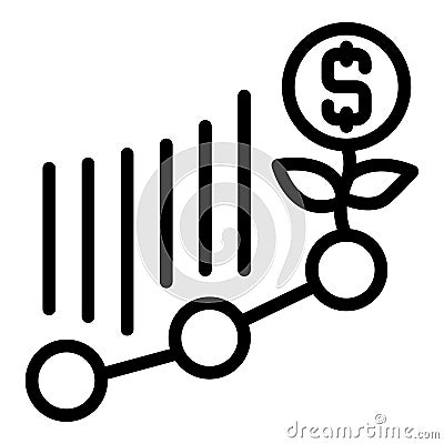 Career goal icon outline . Skill level Stock Photo