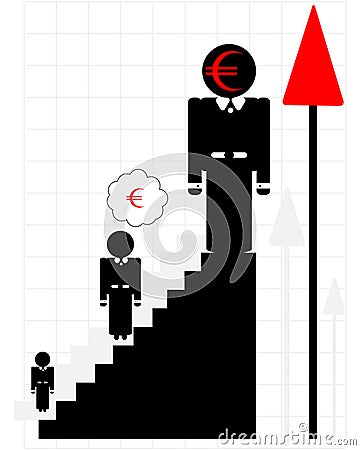 Career growth Vector Illustration