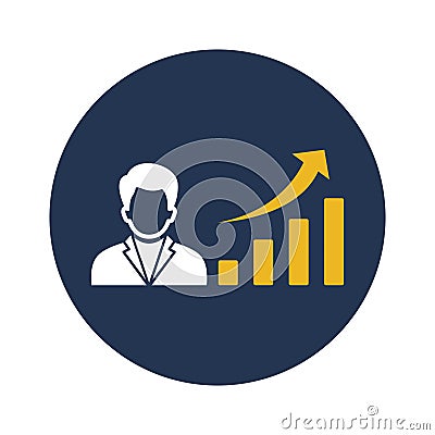 Career growth Vector Icon which can easily modify or edit Vector Illustration