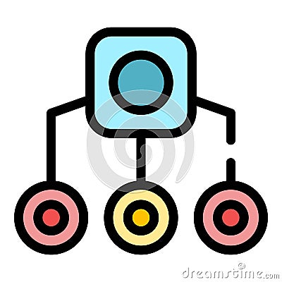 Career hierarchy icon color outline vector Vector Illustration