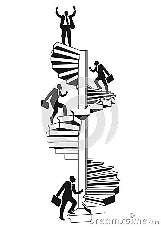 Career ladder Vector Illustration