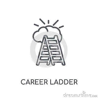 career Ladder linear icon. Modern outline career Ladder logo con Vector Illustration