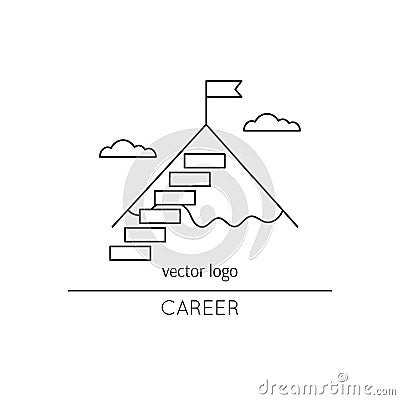 Career line icon Vector Illustration