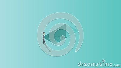 Career opportunity beginning leaving key business concept vector illustration. Success employment job person background. Progress Vector Illustration