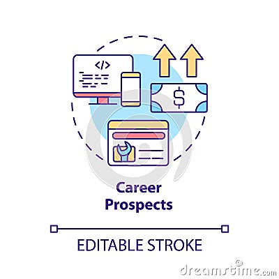 Career prospects concept icon Vector Illustration