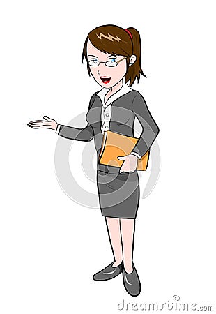 Career Woman Vector Illustration