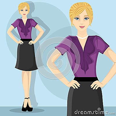 Career Woman Vector Illustration