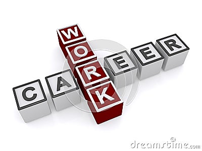 Career work text Stock Photo