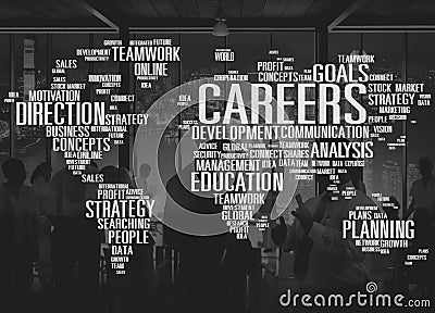 Careers Analysis Cooperation Data Development Concept Stock Photo