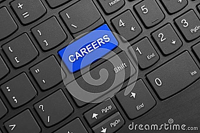 Careers button keyboard Stock Photo