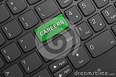 Careers button keyboard Stock Photo