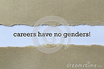 Careers have no genders on paper Stock Photo