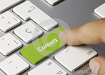 Careers - Inscription on Green Keyboard Key Stock Photo