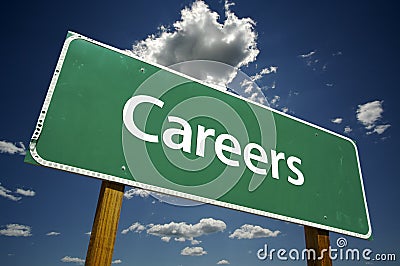 Careers - Road Sign. Stock Photo