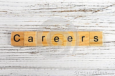 careers word made with wooden blocks concept Stock Photo