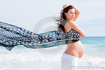 Carefree pregnancy Stock Photo