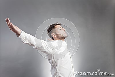 Carefree young man Stock Photo