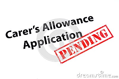 Carers Allowance Application Pending Stock Photo