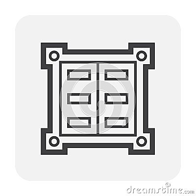 Carg container icon Vector Illustration