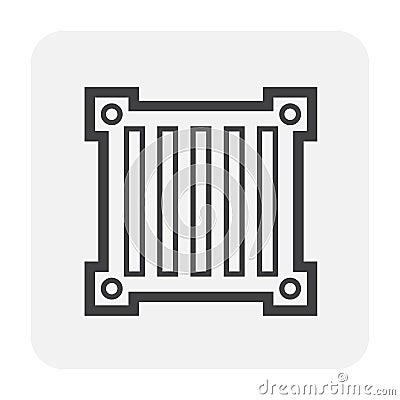 Carg container icon Vector Illustration