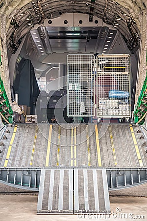 Aircraft cargo bay Stock Photo