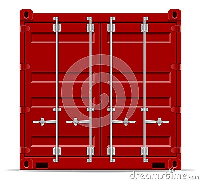 cargo container for the delivery and transportation of merchandise and goods stock vector illustration Vector Illustration