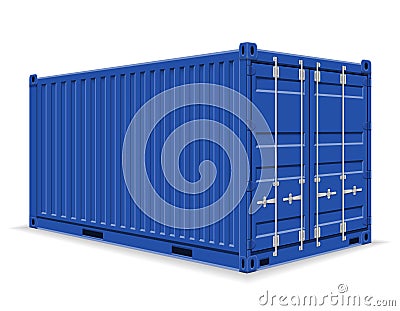 cargo container for the delivery and transportation of merchandise and goods stock vector illustration Vector Illustration