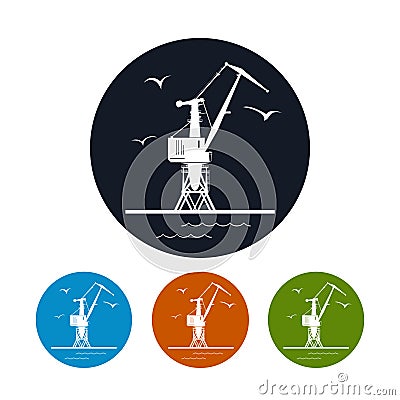 Cargo crane icon,logistics icon Vector Illustration