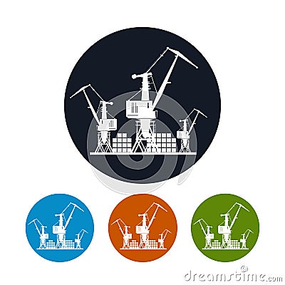 Cargo cranes icon,logistics icon Vector Illustration