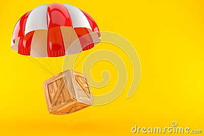 Cargo crate with parachute Stock Photo