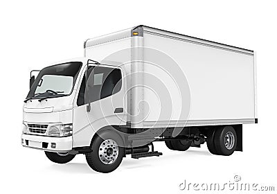 Cargo Delivery Truck Isolated Stock Photo