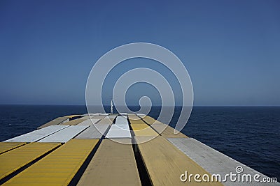 Cargo ferry voyage on a sunny day Stock Photo