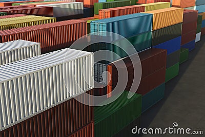 Cargo industrial containers Stock Photo