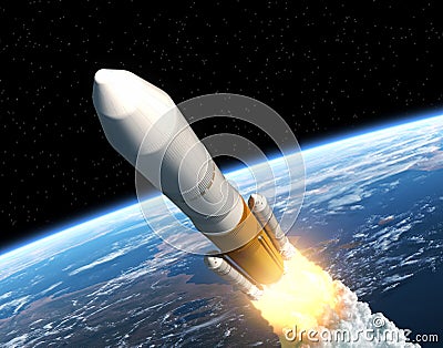 Cargo Launch Rocket Launching Stock Photo