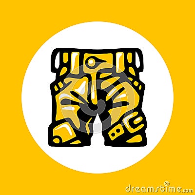 Cargo pants icon Vector Illustration