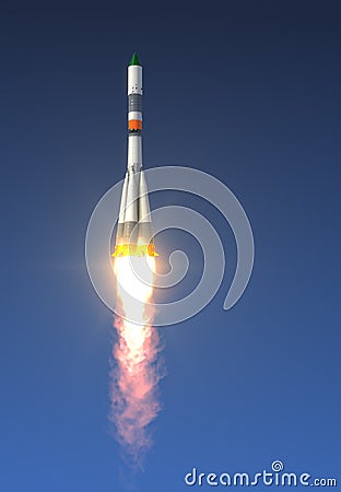 Cargo Rocket Launch Stock Photo