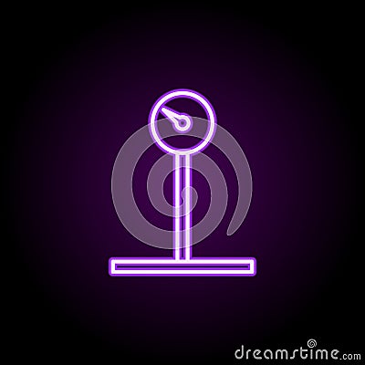 cargo scales neon icon. Elements of web set. Simple icon for websites, web design, mobile app, info graphics Stock Photo
