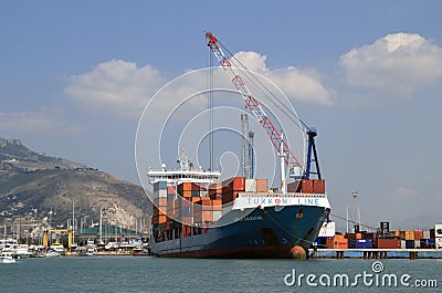 Cargo ship Editorial Stock Photo