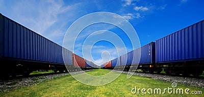 Cargo train Stock Photo