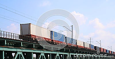 Cargo train Stock Photo